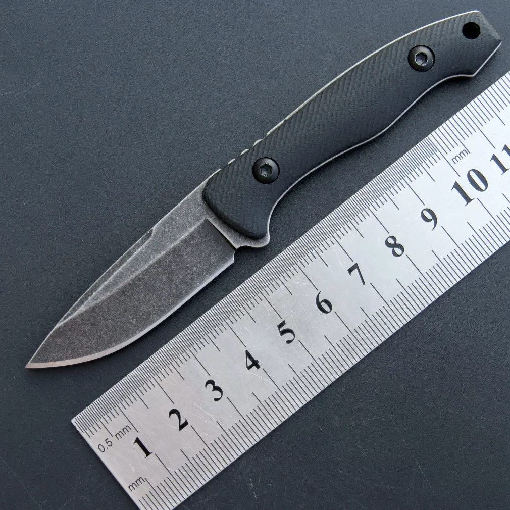 Black Eafengrow маленький прямой нож EF117 440 фиксированное лезвие Портативный нож для выживания походная посуда тактический инструмент - Цвет: Black