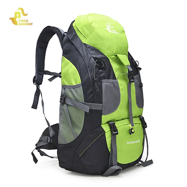 Уличный рюкзак, походный рюкзак для кемпинга, походный рюкзак 45L& 50L, фиолетовая Водонепроницаемая спортивная сумка, рюкзаки, сумка для альпинизма, рюкзак для путешествий - Цвет: 50L Green