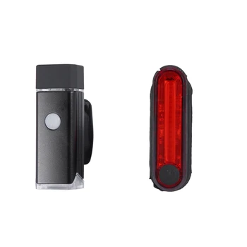 

Bike Bicycle Lights USB LED Rechargeable Set Mountain Cycle Front Back Headlight