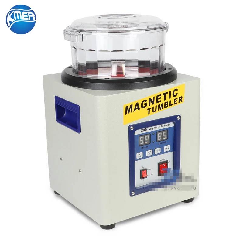 KD/KT-205 Magnetic Tumbler Jewelry Polisher Finisher Finishing Machine, Magnetic Polishing Machine AC 110V/220V colorful led light plastic front plate entry single coin selector tw 389 anti finishing for vending machine mame game cabinet