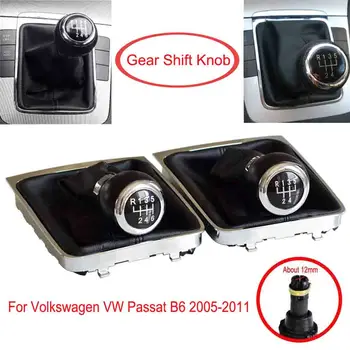 

Car Stick Gear Shifter Knob Lever HandBall For Volkswagen VW Passat B6 2005-2012 Gaiter Boot Leather Cover Case Car Styling