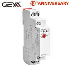 Free Shipping GEYA GRV8-08 Overvoltage Undervoltage Relay Phase Failure Phase Sequence Asymmetry Control Relay the phase protection relay 380v power broken phase fault phase overvoltage and undervoltage detection monitoring rd6 w