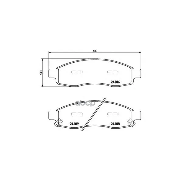 Колодки Тормозные Infiniti Qx56/Nissan Armada/Titan 03- Передние Brembo P58001 Brembo арт. P58001