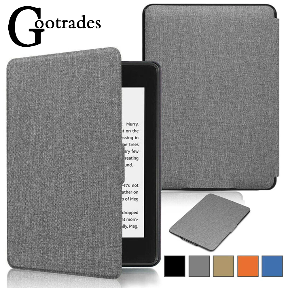 

Ultra Slim Smart Case Leather Cloth Texture Cover Protective Shell For Amazon Kindle Paperwhite 1/2/3