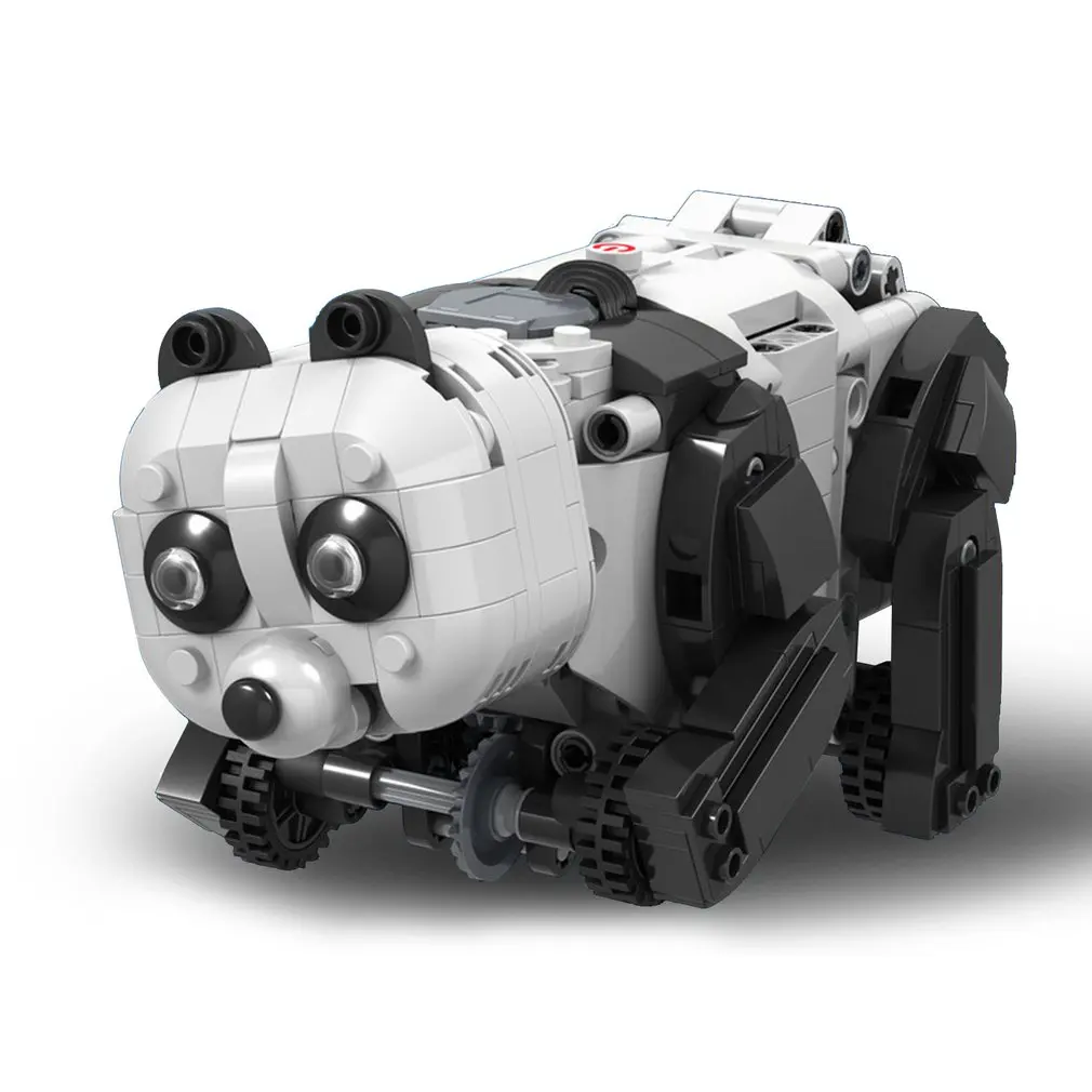 

427PCS Winner Building Block Assemble Button Switch RC Electric Panda Imitation Animal Robot Educational Creator DIY Model Toy