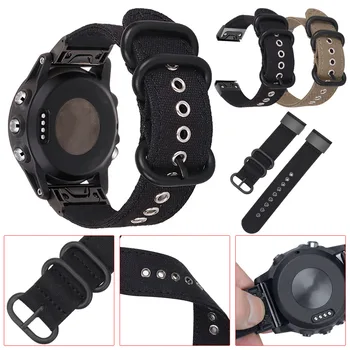 

Strap For 20mm 22mm 26mm Nylon Quick Release Sports Watch Band For Garmin Quatix 3 5 Sapphire Tactix Bravo Watchband 20 22 26