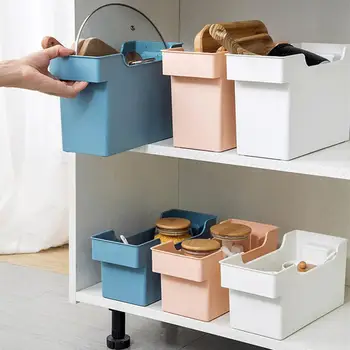 

Stackable Kitchen Seasoning Storage Box Plastic Cabinet Desktop Snack Storage Basket Pot Finishing Box Storage Container