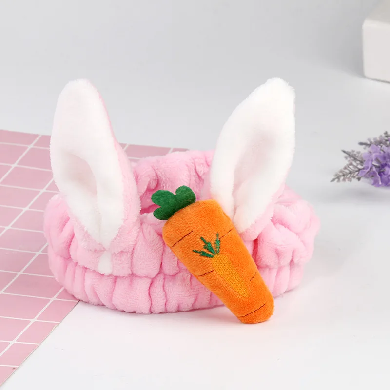 50 шт./Партия DIY простая мульти плюшевая морковка заячьи ушки повязки на голову эластичные мытье лица повязки на голову Инструменты для укладки волос аксессуар HA986