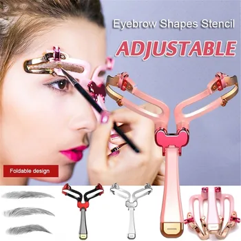 

3Color Adjustable Eyebrow Stencil Makeup Shaping Eye Brow Makeup Model Template Eyebrows Card Styling Tool Women Eyes Maquillaje