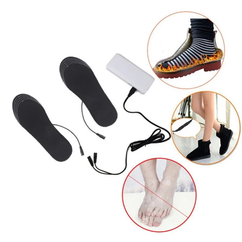 35-44 USB стельки с электрическим подогревом для женщин и мужчин, теплые стельки для обуви, зимние теплые стельки для обуви, теплые стельки для обуви