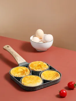 

Maifan Stone Four-Hole Egg Burger Pot Waffle Mold Breakfast Pancake Egg Pie Non-Stick Egg Dumpling Mold Frying Pan cookware
