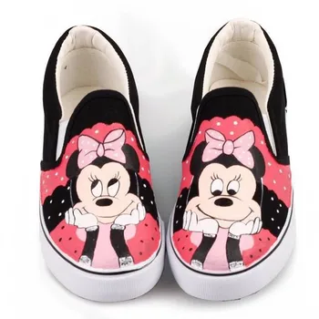 

Disney children hand-painted cartoon Minnie Mickey Spider-Man non-slip soft bottom casual shoes boys girls children canvas shoes