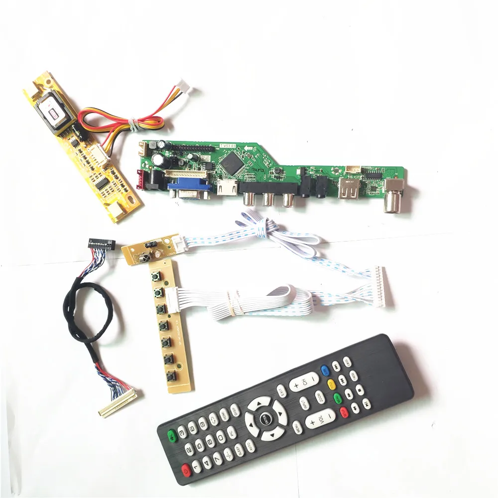 Пульт дистанционного управления + инвертор Клавиатура VGA HDMI-совместимый AV USB LCD 2CCFL