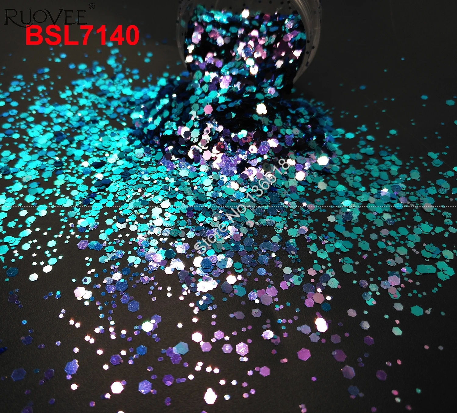 

BSL7140-Chameleon Glitter Mixed Metallic Luster Hexagon Shape Nail Art for Craft Decorations Makeup Facepainting DIY Accessories