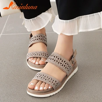 

Karinluna 2020 New Fashion Dropship Summer Sandals Woman Shoes Platform Buckle Strap Comfortable Hot Shoes Lady Sandals