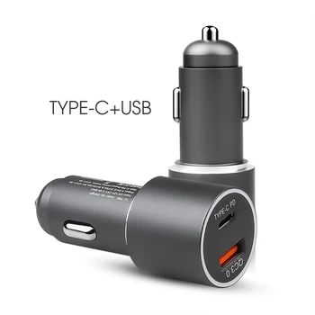 

Type-c PD Car Charger Fm transmitter USB Car Charger Mp3 Player Qc 3.0 Universal USB Car Phone Charger For Xiaomi Huawei
