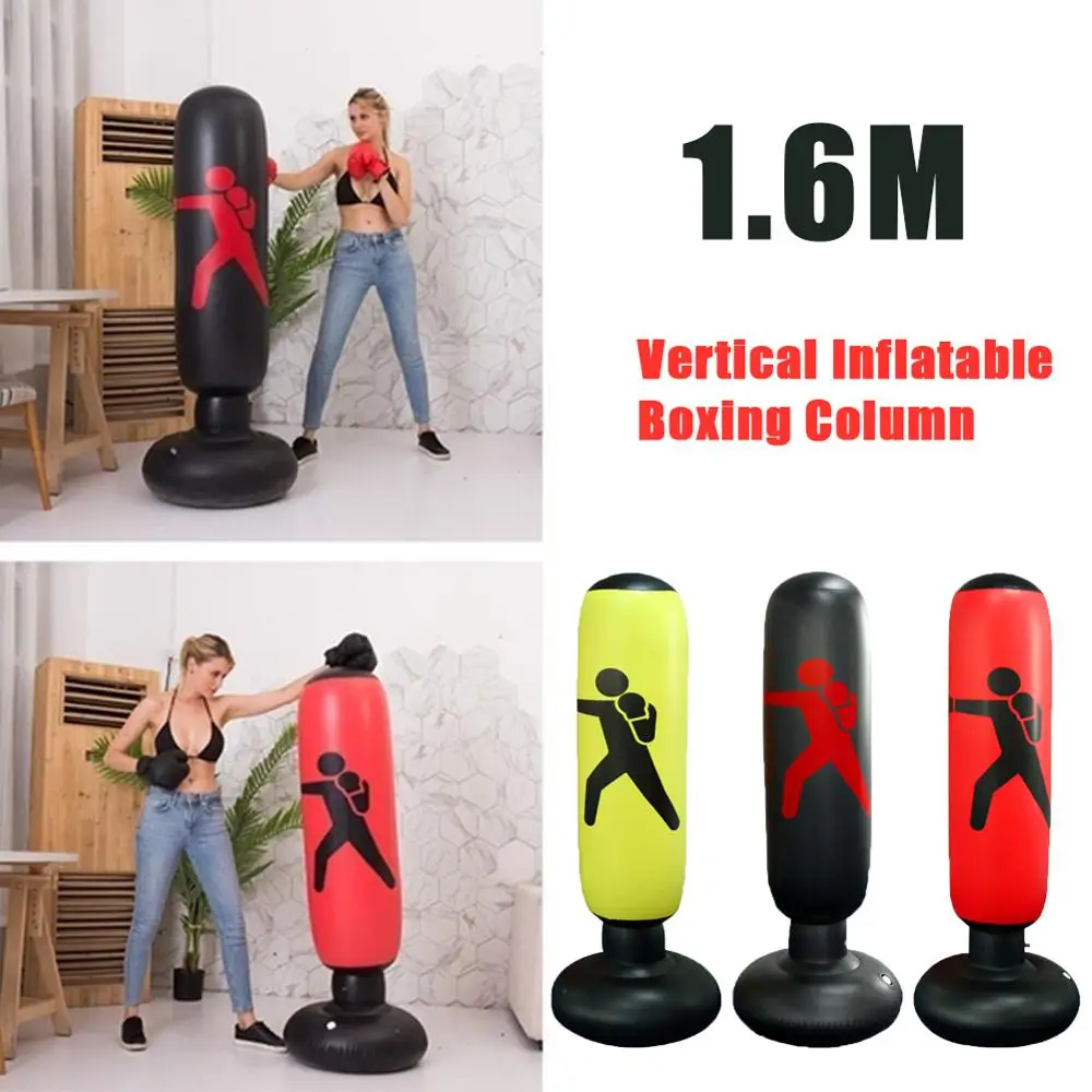 

Vertical Inflatable Boxing Column Fitness Decompression Hitting Thickening Foldable Easy to Move