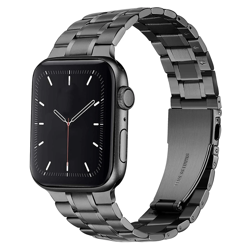 for Apple Watch Band 44mm 40mm Upgraded Version Solid Stainless Steel Strap Business Replacement iWatch Series 5 Wrist Bracelet | Наручные