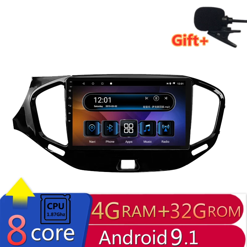 

9" 4G RAM 2.5D IPS 8 CORE Android 9.1 Car DVD Multimedia Player GPS For Lada VESTA 2015 2016 2017 18 2019 audio radio navigation