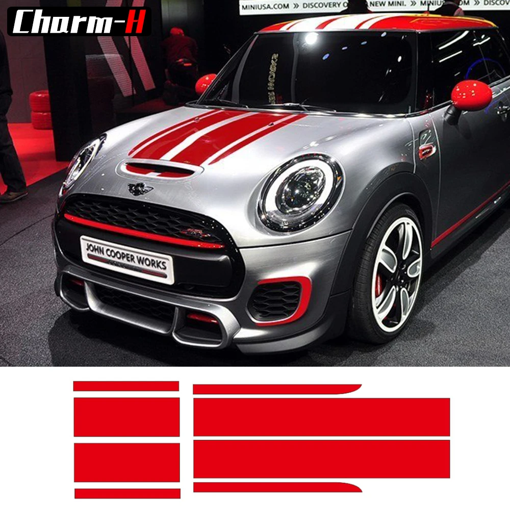 車のボンネットボンネットストライプエンジンカバーtaligateトランクデカールmini John Cooper F56 F55 F57 R56 R57 R58 R59 Jcwアクセサリー Decal Sticker Stickers For Mini Cooperengine Cover Aliexpress