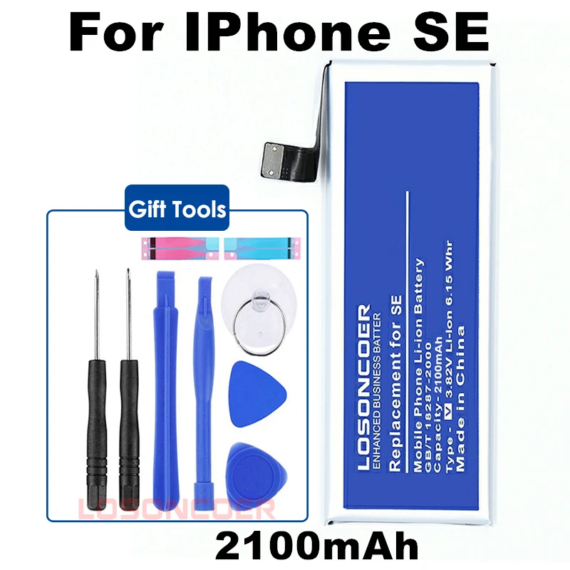 Емкость 2100 мАч для оригинального аккумулятора Apple iPhone SE 5SE фотоаккумулятор