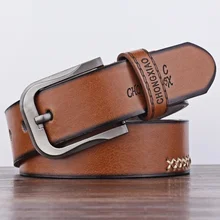 

New Korea Leather Men High Quality Buckle Jeans Cowskin Casual Belt Business Cowboy Waistband Male Fashion Designer Belt for Men