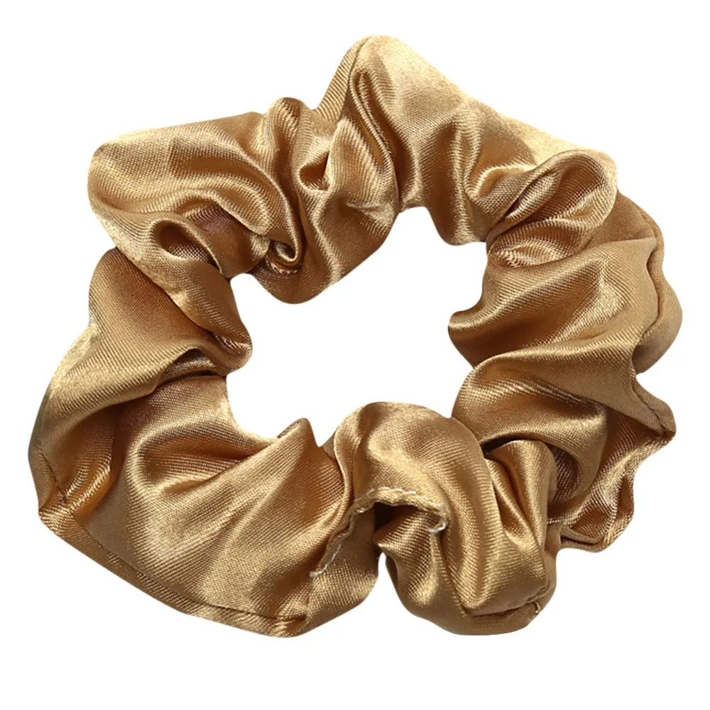 Модные женские повязки для волос кольцо эластичные чистый цвет Bobble спортивные танцевальные бархатные мягкие аксессуары для волос горячая распродажа# YL5 - Цвет: Coffee