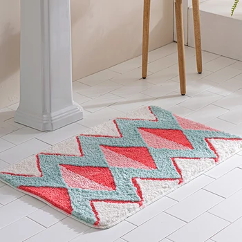 

Geometric Area Rug Bathroom Carpet Home Living Room Nordic Tapis Toilet Kitchen Floor Mat Door Mats Anti Slip Rugs Dorm Decor