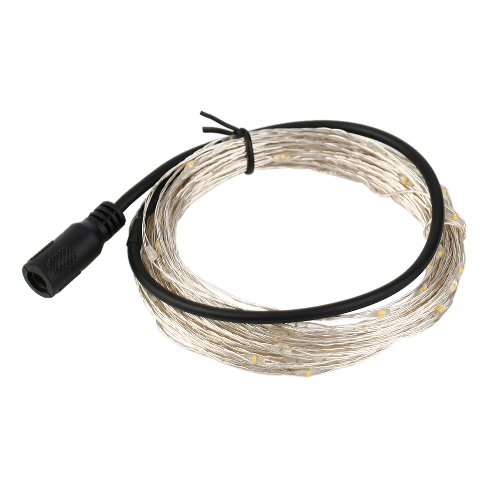 10M/33FT 100LED Silver Wire String Fairy Light DC 12V For Christmas Wedding Party LED Lights Room Decoration High Quality