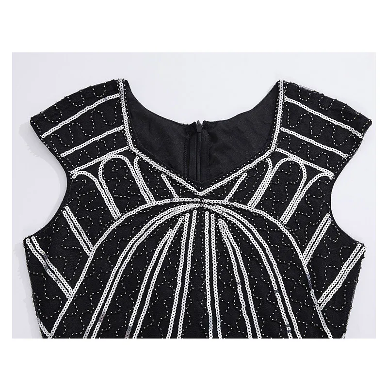 Günstige Frauen Flapper Kleider 1920s Perlen Fransen Great Gatsby Kleid w Zubehör Set xs xxl