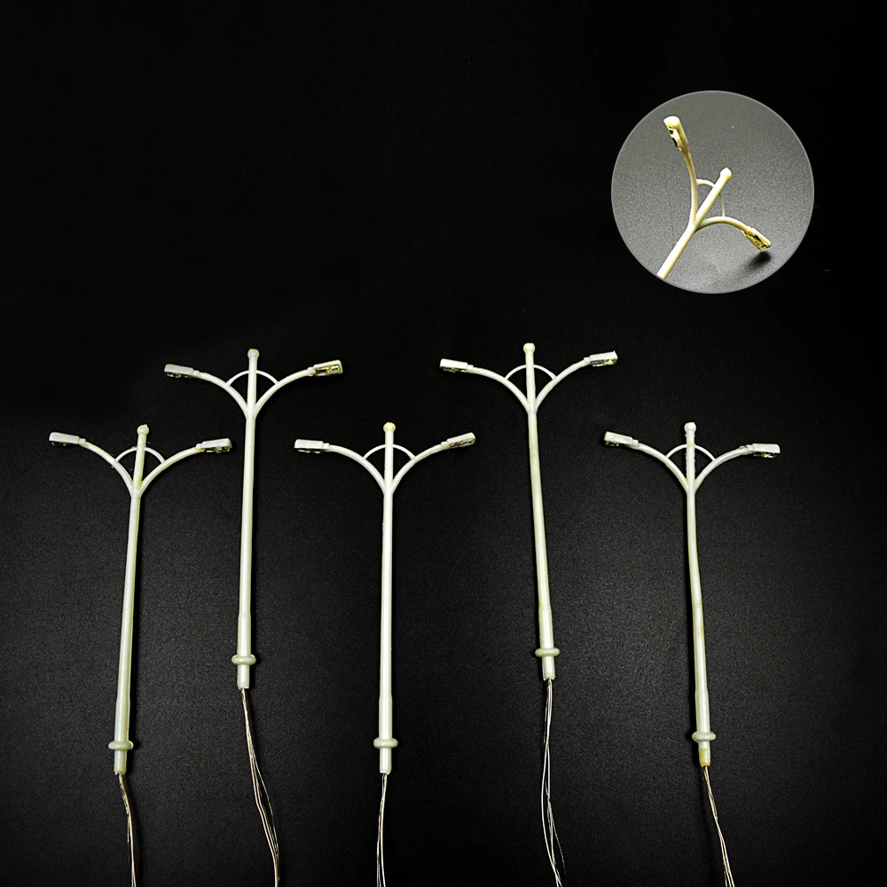 

20pc 1/200 Scale Model Light Street For Building Road Landscape Sand Table Layout Train Architectural Toy Diorama Plastic