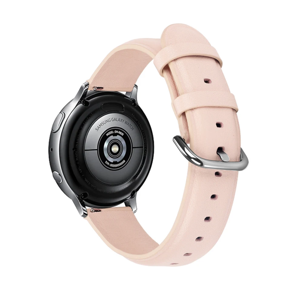 Модные 20 мм Кожаные Ремешки для наручных часов для samsung Galaxy Watch Active 2 браслет умный спортивный ремешок для samsung Galaxy Watch 42 мм