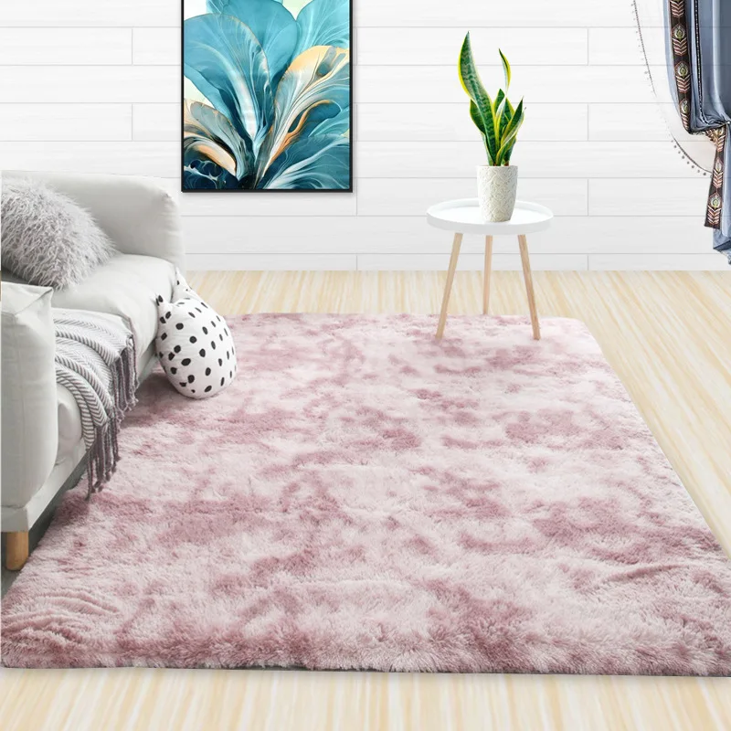 Encryption thick carpet Bedroom plush bedside carpet living room coffee table mat gradient thick floor rug soft blanket