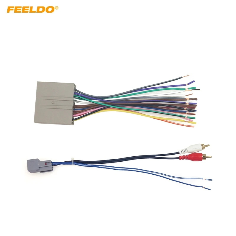 Feeldo Car Radio Audio 19pin+6pin Rca Wiring Harness Adapter For Ford
