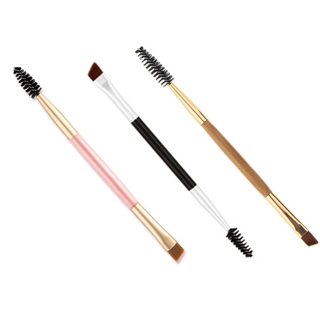 

Bamboo Brushes Double Head Handle Pro Eyelash Lip Eyebrow Brush Makeup Eye Brush Cosmetic Beauty Tool
