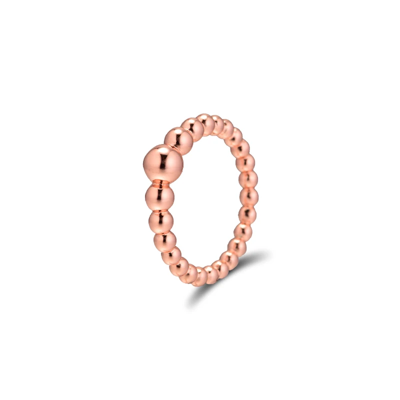 

String of Beads Ring Genuine 925 Sterling Silver Rings For Jewelry Making Woman DIY Fashion Female Rings Party Wedding