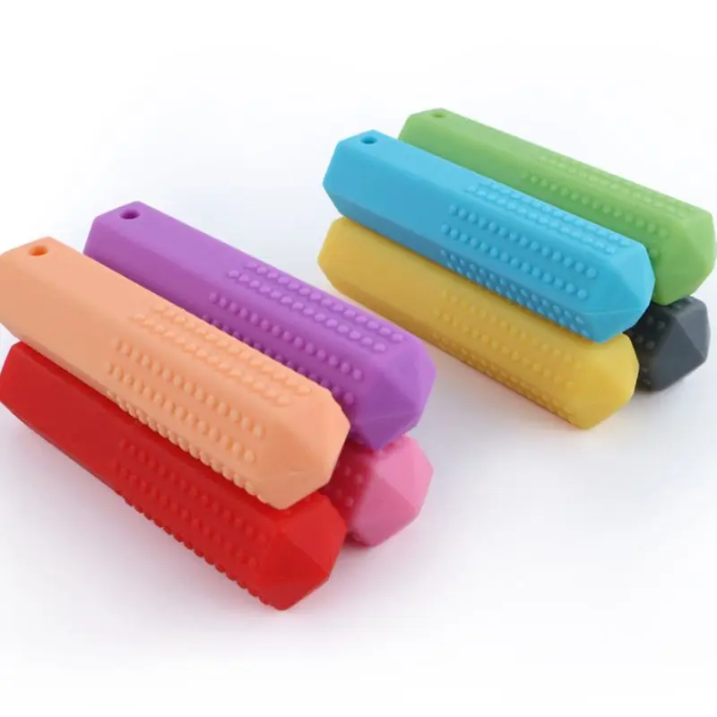 Baby Silicone Teether Kids Chew Necklace Sensory Chewy Pendant Teething Toys for Autism ADHD Special Needs 5
