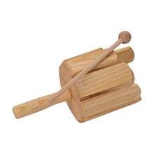 Wooden Sounder Wood Guiro with Stick Musical Toy Persussion Instrument  for Kids Children Musical Toy