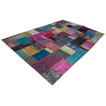 

203x301 Cm Multicolor Handmade Patchwork Rug-7x10 Ft
