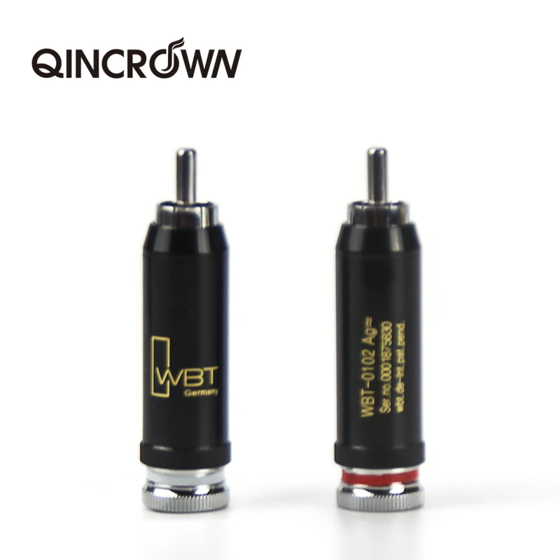 8 pcs Silver color 0102Ag rhodium-plated lotus plug fever audio signal cable connector HiFi terminal RCA head | Электроника