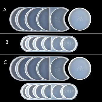 

Starry Lunar Eclipse Resin Mold Astronomy Crescent Moon Phases Silicone UV Resin Casring Mold Moon Plant diy Craft Tools