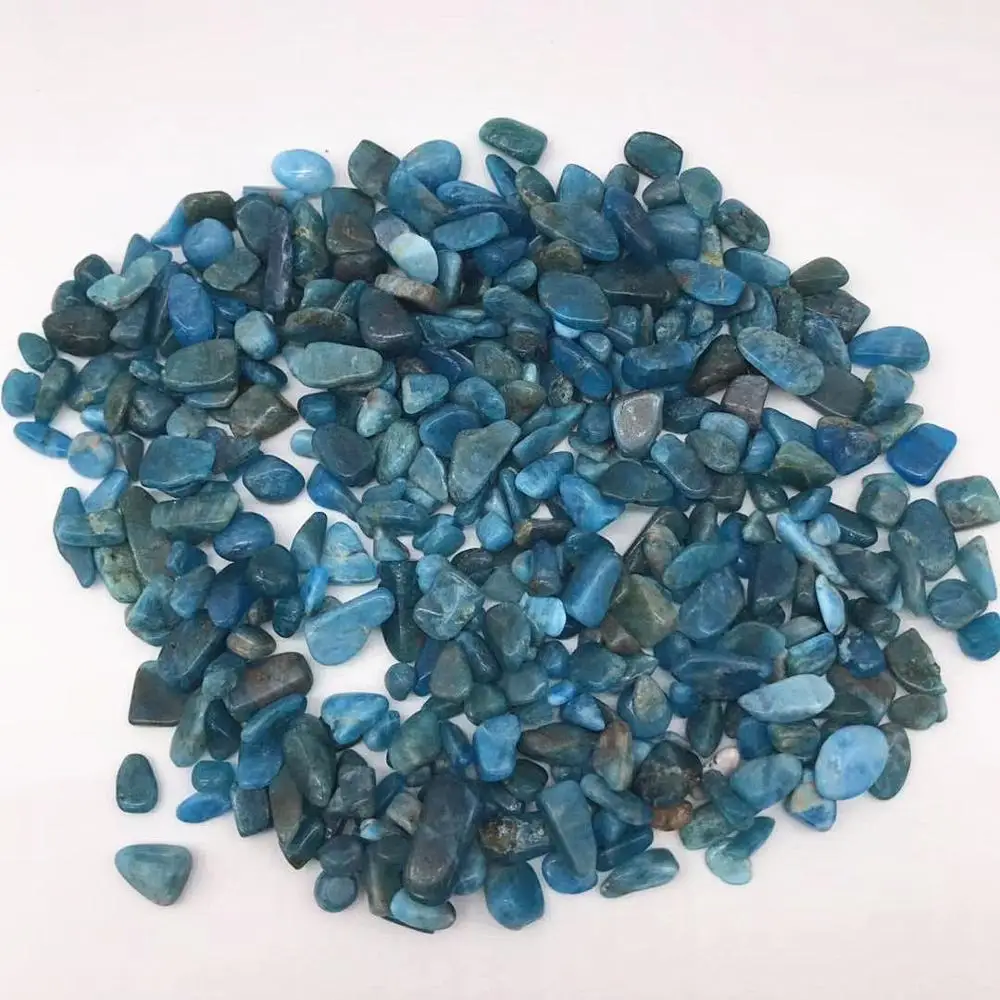 100 г Degaussing каменные минералы аквариум с натуральными кристаллами гравия камни декоративный камень - Цвет: Blue apatite