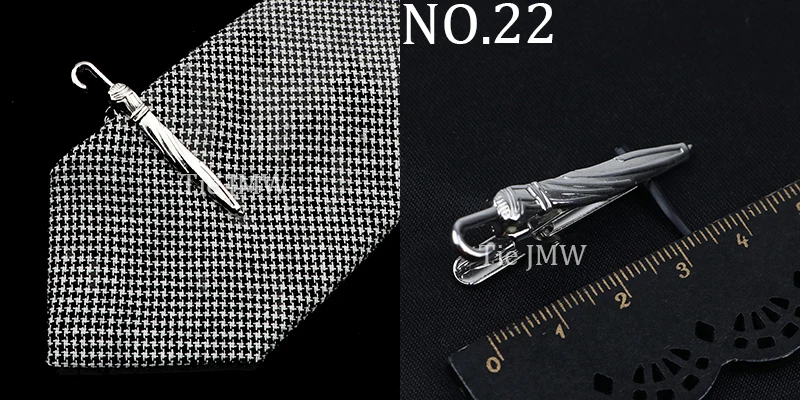 1 Piece Chrome Stainless Tie Clips Scissors Ax Car Owl Sword Hammer Shape Metal Tie Clip for Men Necktie Clips Pin For Mens Gift
