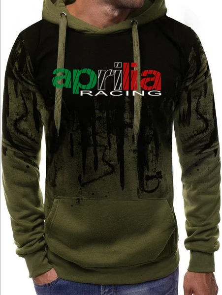 Aprilia/толстовка с капюшоном для гонок, мотоцикла, велосипеда, пуловер, джемпер с камуфляжным принтом, худи унисекс, Новинка - Цвет: Армейский зеленый