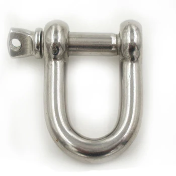 

304 stainless steel D type shackle U type steel buckle chain buckle marine rigging lifting hook buckle M4-M20