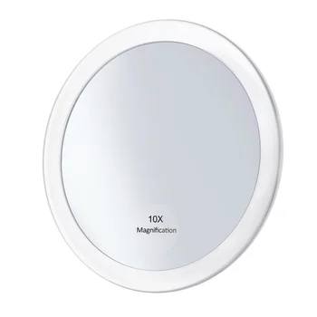 

FRCOLOR 10x Magnifying Round Mirror Make Up Mirror Folding Pocket Cosmetic Mirror Magnification Compact Mirror with 3 Suction Cu