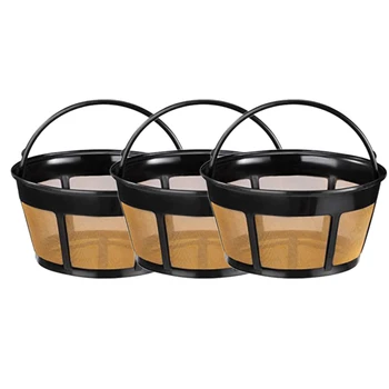 

3 Pieces of Stainless Steel Coffee Filter Outlet High Temperature Resistant Filter Reusable Coffee Filter