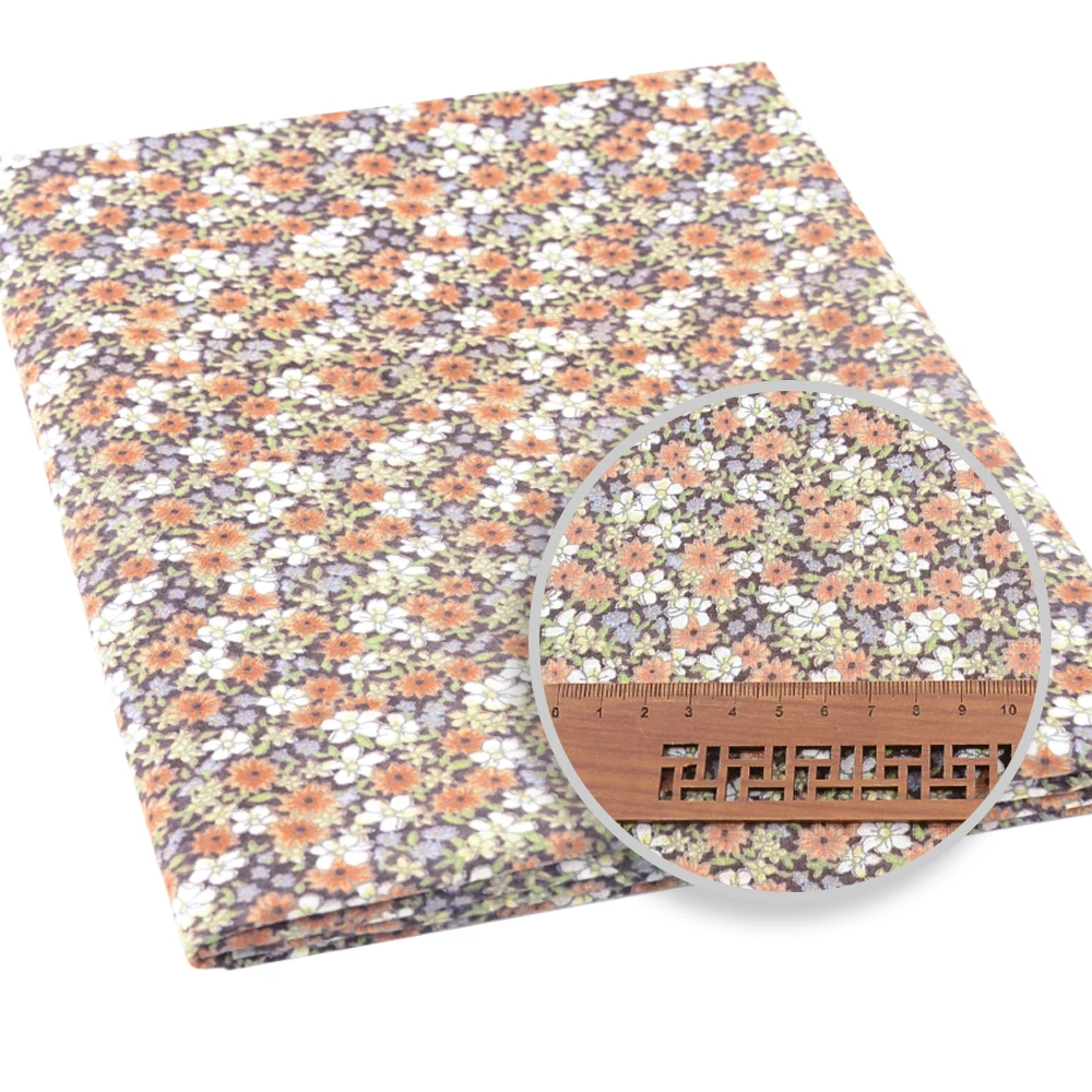 Teramila Charming Leopard Floral Plain 100 % Baumwolle Print Patchwork Stoff Zeichnungen Stoff zum Nähen handgefertigte Handarbeiten Handarbeiten – Detail 39