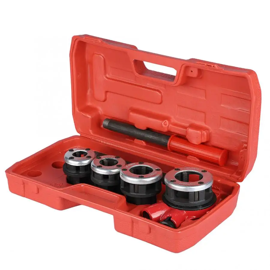 4 набора для нарезки труб 1/2 &quot3/4&quot 1 &quot1 1/4&quot Руководство водопроводчика Threader