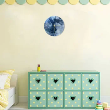 

1 PC Clock Acrylic Blue Beautiful Creative Hanging Clock Wall Ornament House Decoration for Hotel Home Bar